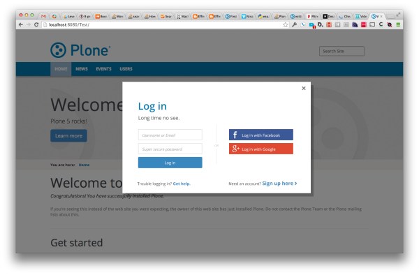 Plone 5 login design