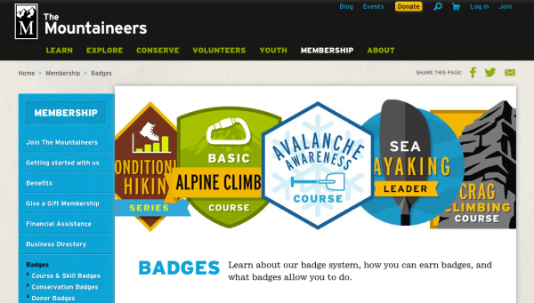 Mountaineers Badges