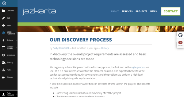 Screenshot of the collective.siteimprove UI, collapsed