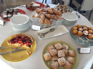 Breakfast buffet at the Hotel Mediterraneo - the pastry table